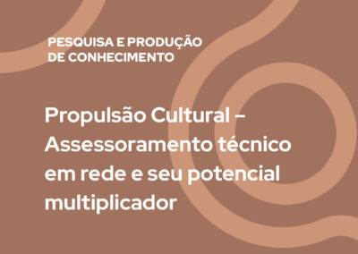 Propulsão cultural – Assessoramento técnico em rede e seu potencial multiplicador